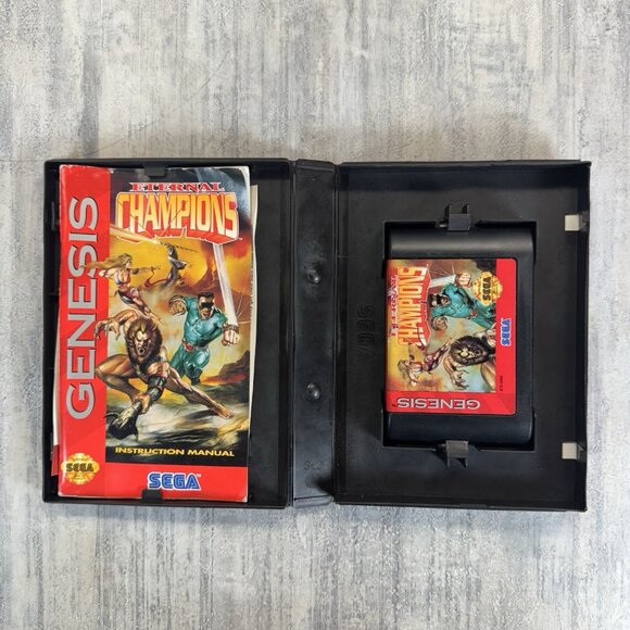 Eternal Champions (Sega Genesis, 1993) CIB with Manual Tested B - Picture 9 of 10